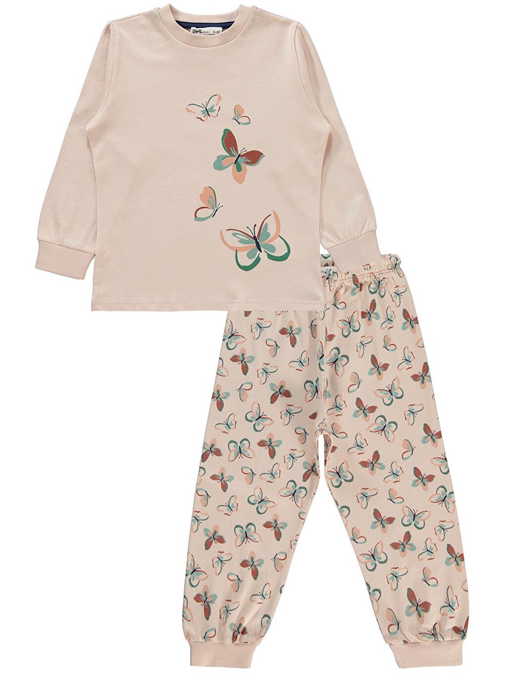 Girls Kız Çocuk PijamaTakımı 2-5 Yaş Pembe Kil