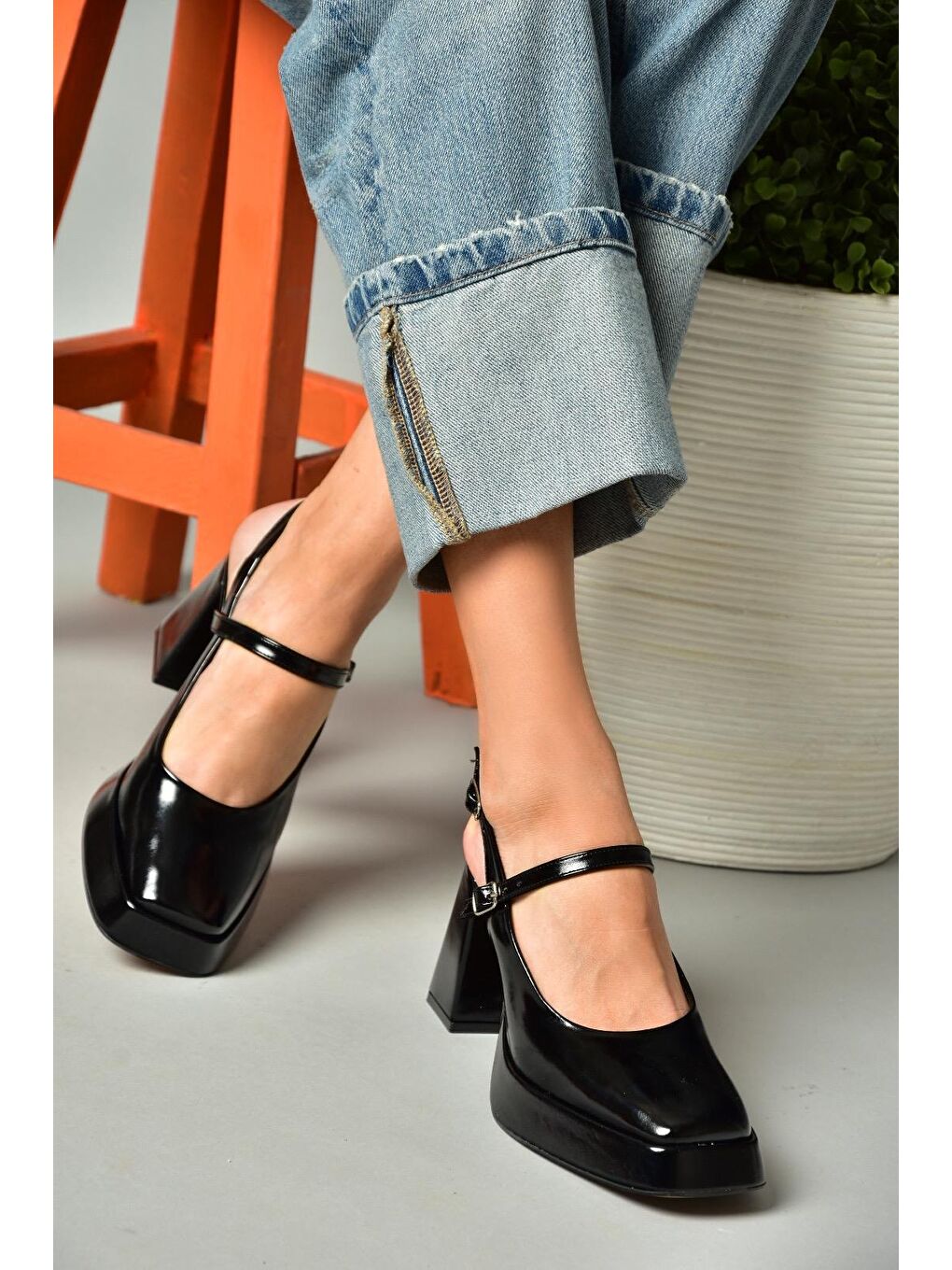 S2820309 Siyah Kadın Topuklu Ayakkabı-3