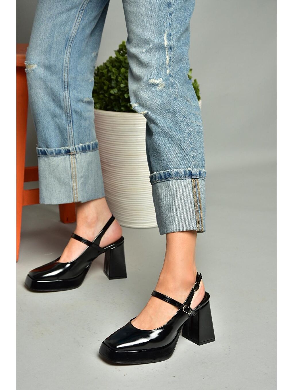 S2820309 Siyah Kadın Topuklu Ayakkabı-4