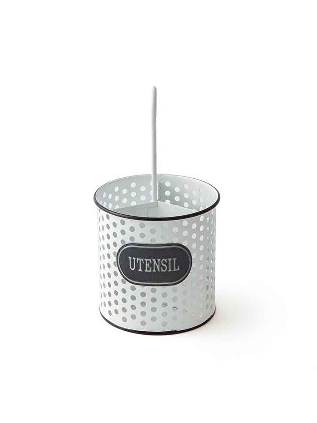 Siyah Yuvarlak 3 Bölmeli Galvaniz Kaşıklık-2