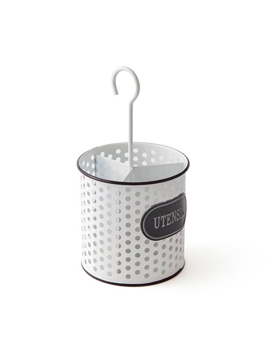 Siyah Yuvarlak 3 Bölmeli Galvaniz Kaşıklık-5