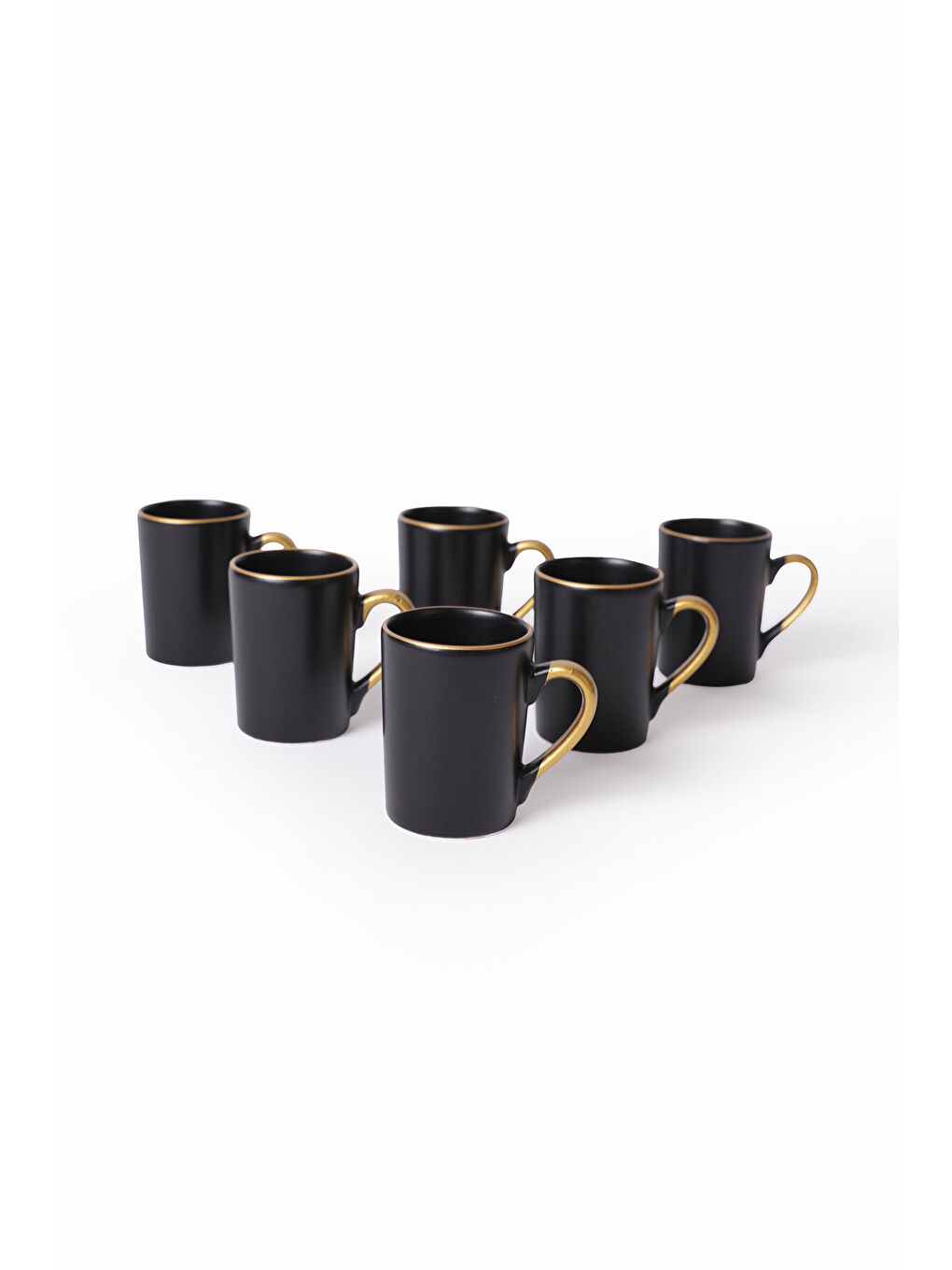 Mat Siyah Gold File Zen Kupa 8 Cm 6 Adet-4