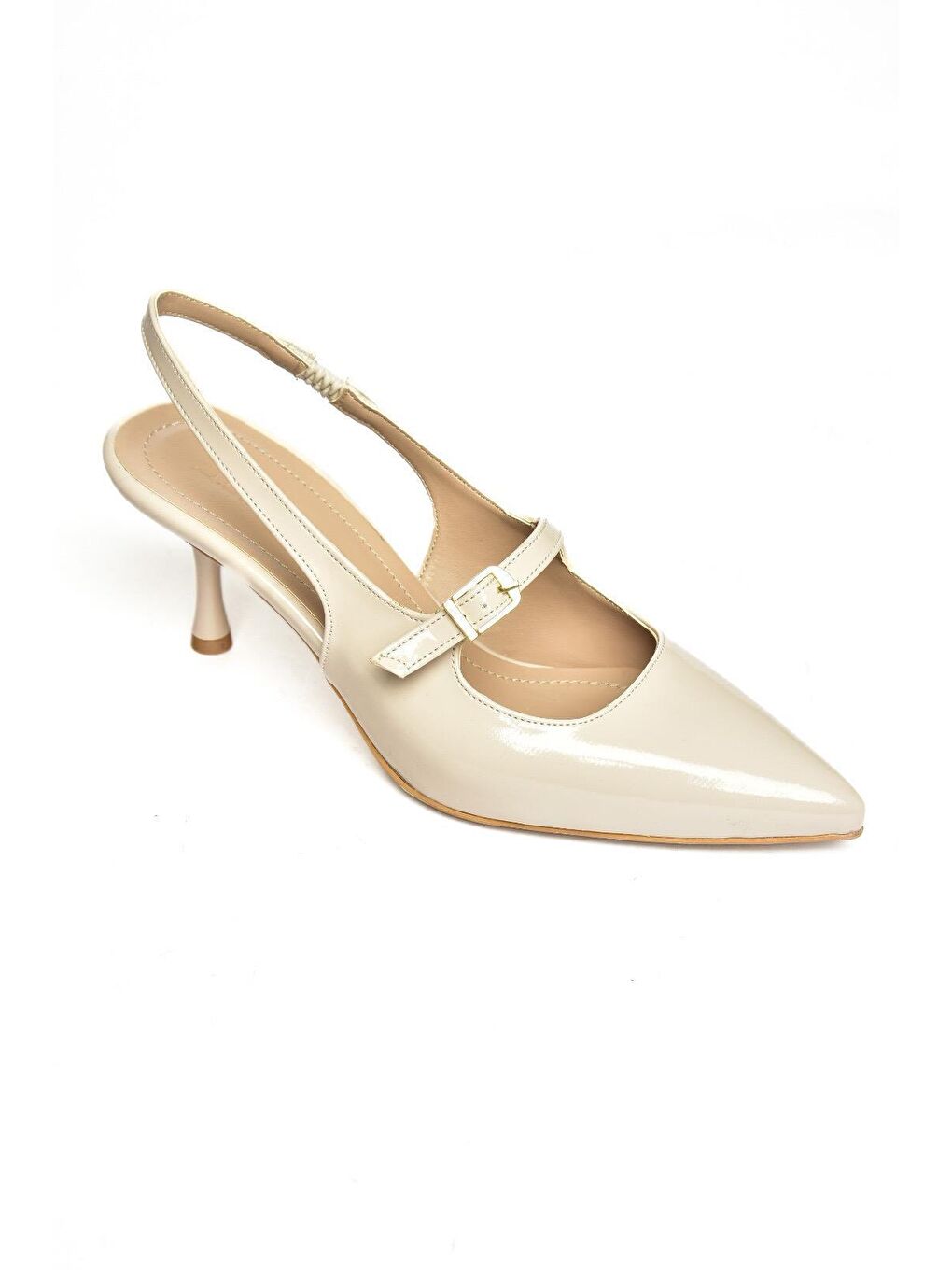 S4042006 Bej Kadın Topuklu Ayakkabı-1