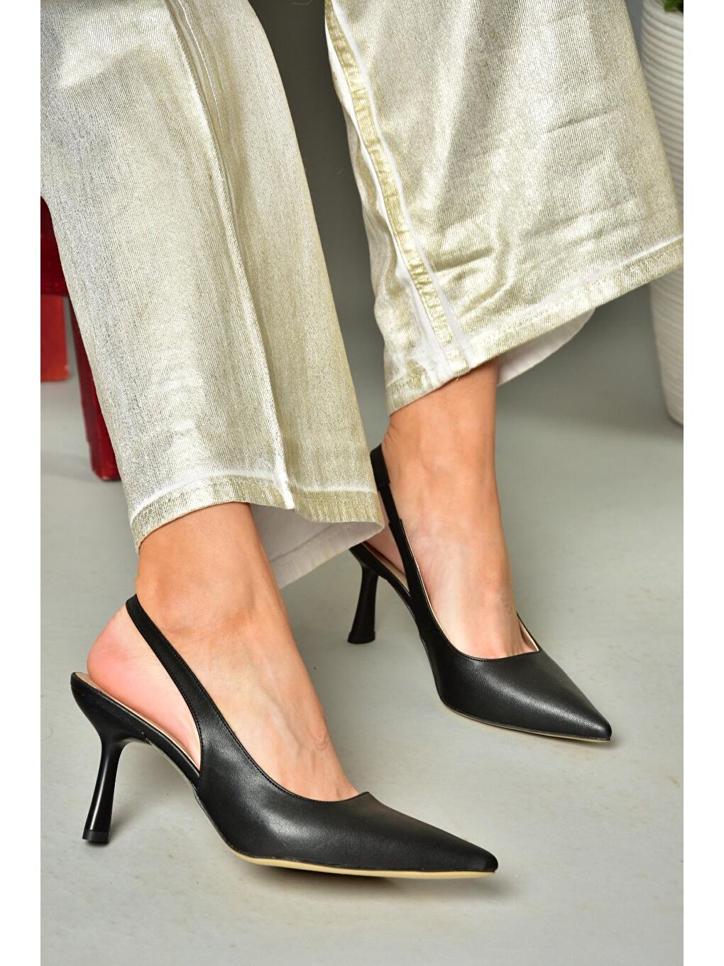S3697482 Siyah Kadın Topuklu Ayakkabı-3