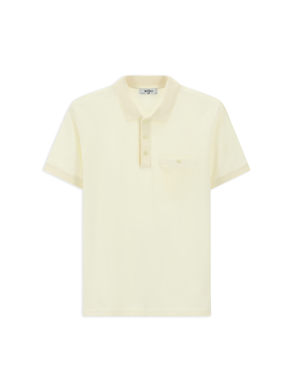 Ekru Regular Fit Pamuk Cepli Polo Yaka Tişört