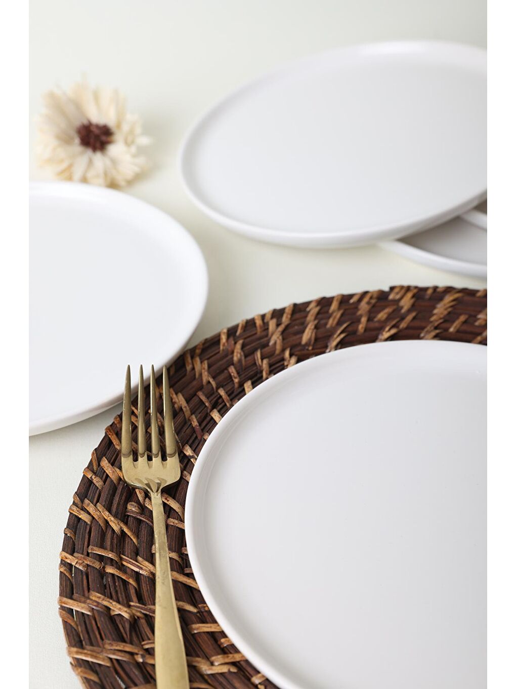 Beyaz Nordic Pasta Tabağı 22 Cm 6 Adet-1