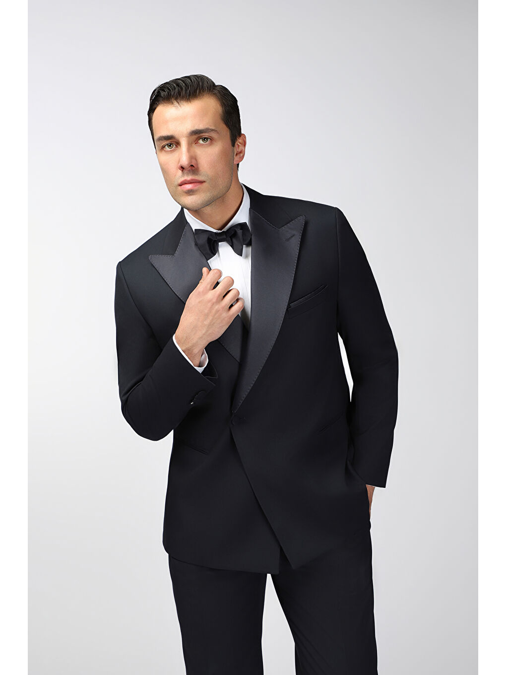 Lacivert Ekstra Rahat Kalıp Kruvaze Smokin & Damatlık-1