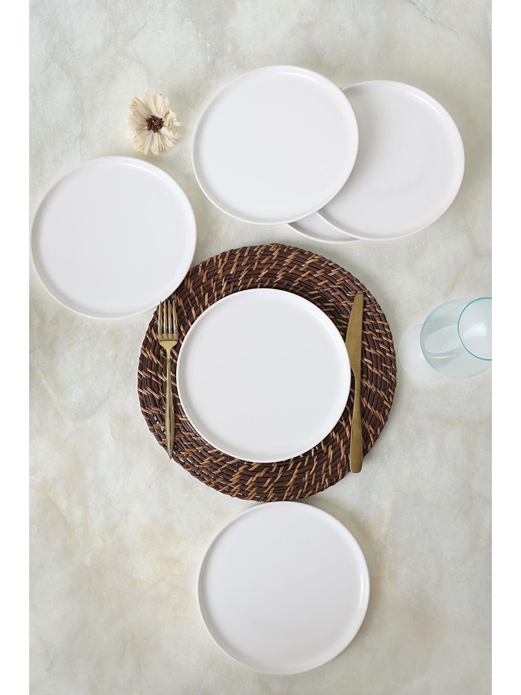 Beyaz Nordic Pasta Tabağı 22 Cm 6 Adet-2