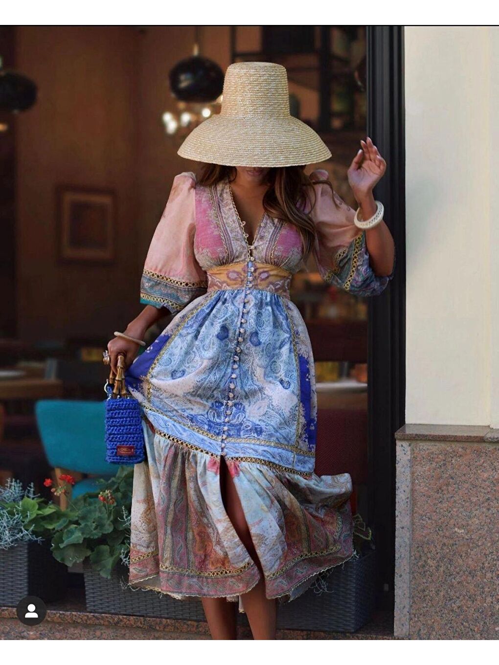 Karışık Zimmerman Desen Baskılı Elbise İthal Krep Kumas-1