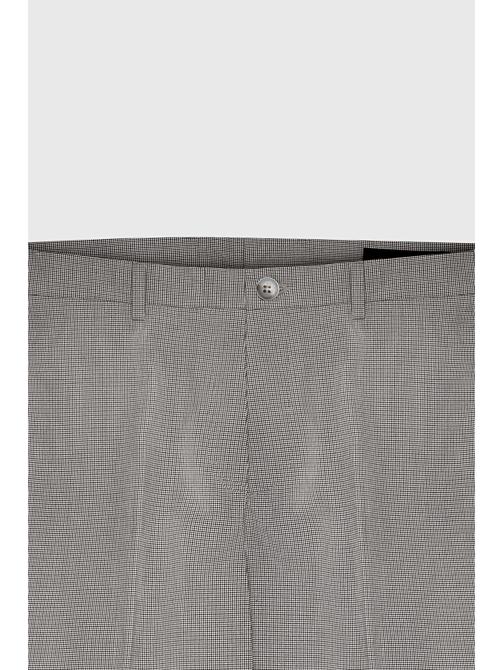 Kahverengi Erkek Kahve-Siyah Slim Fit Dar Kesim Yan Cepli Desenli Beli Lastikli Pantolon-7