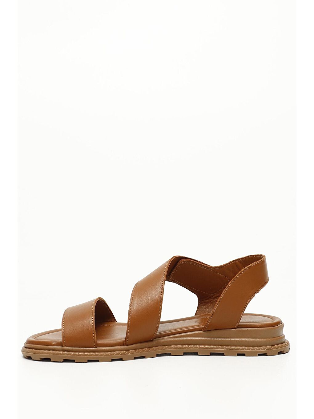 Kahverengi TABA-KAHVERENGİ  Hakiki Deri Dolgu Taban Sandalet 45033-2