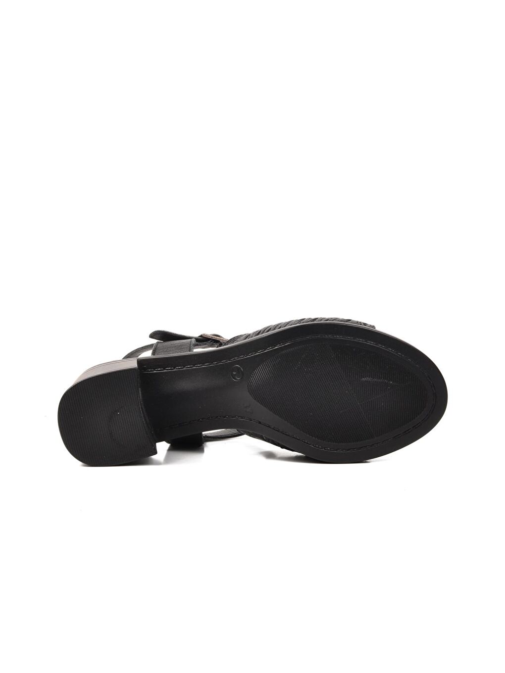Siyah Hakiki Deri Kadın Topuklu Sandalet-4