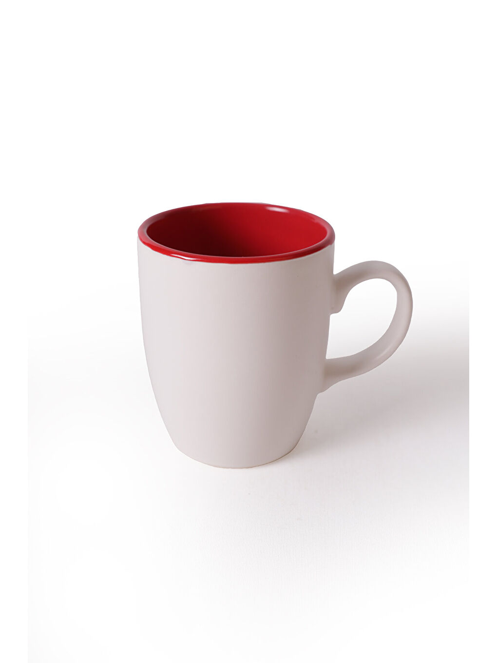Karışık Mat Beyaz / Kırmızı Bulut Kupa 9 Cm 6 Adet-5