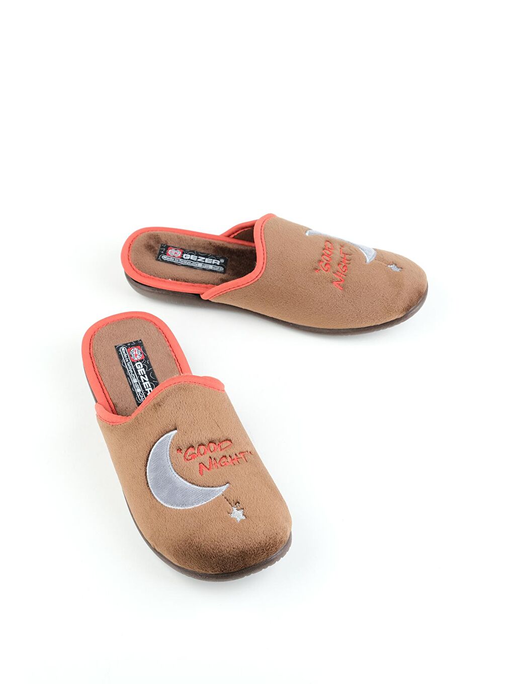 Kahverengi Kışlık Kadın Çıkarılabilir Cırtlı Taban Ev Terlik