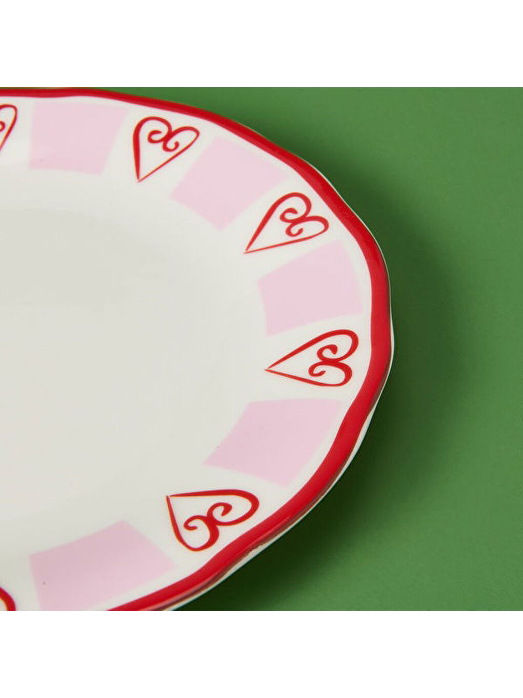 Kitchen Love Tatlı Tabağı - Pembe / Beyaz - 20 cm-2