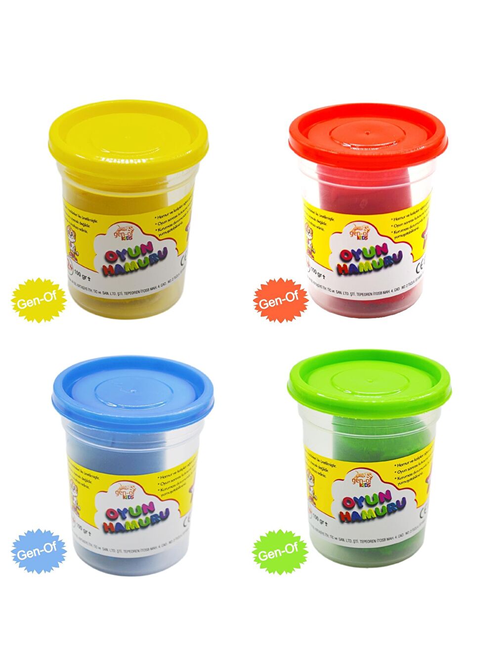 Oyun Hamuru 4 Renk 460 gr GEN-7141-2