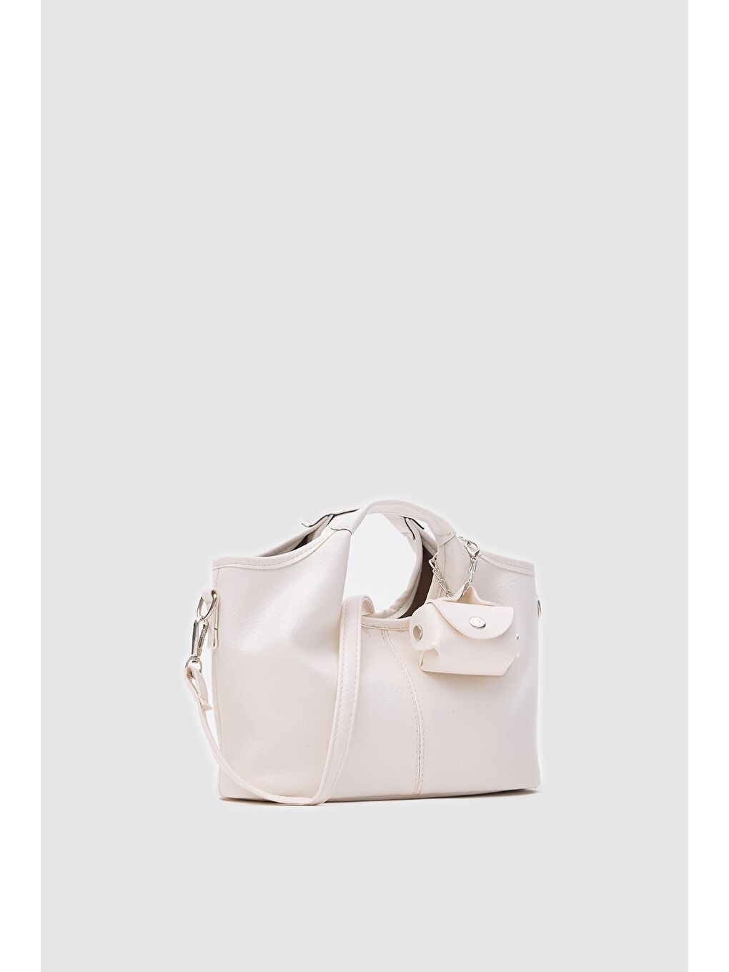 Ekru Meruno El Ve Çapraz Çanta Krem-1