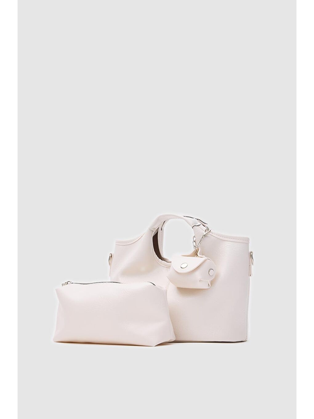 Ekru Meruno El Ve Çapraz Çanta Krem-2