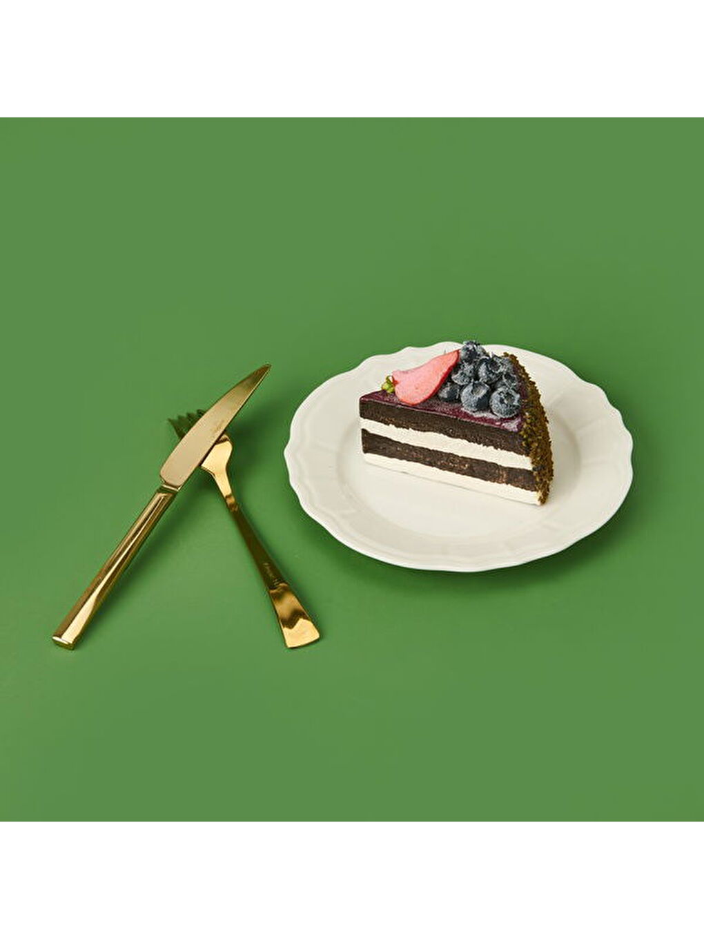 Ekru Tiffany Tatlı Tabağı - Krem - 19 cm-3