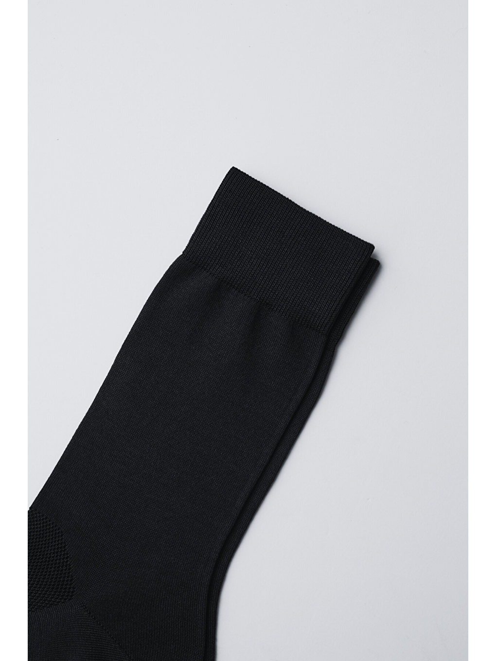 Merserize Fileli Erkek Soket Çorap Siyah-1