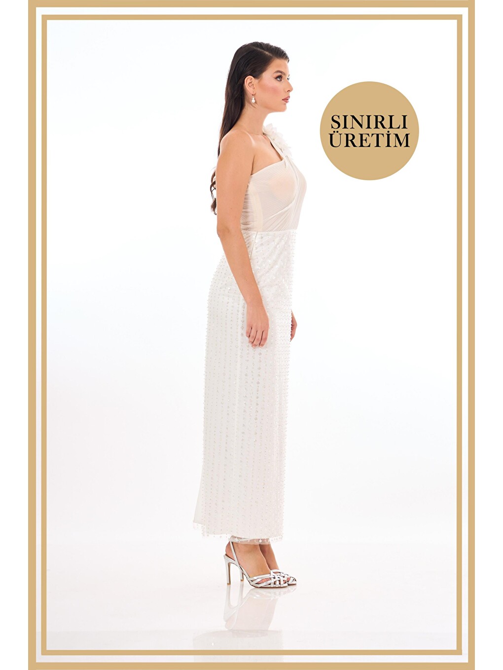 Limited Edition | Isadora Beyaz Midi Elbise-2