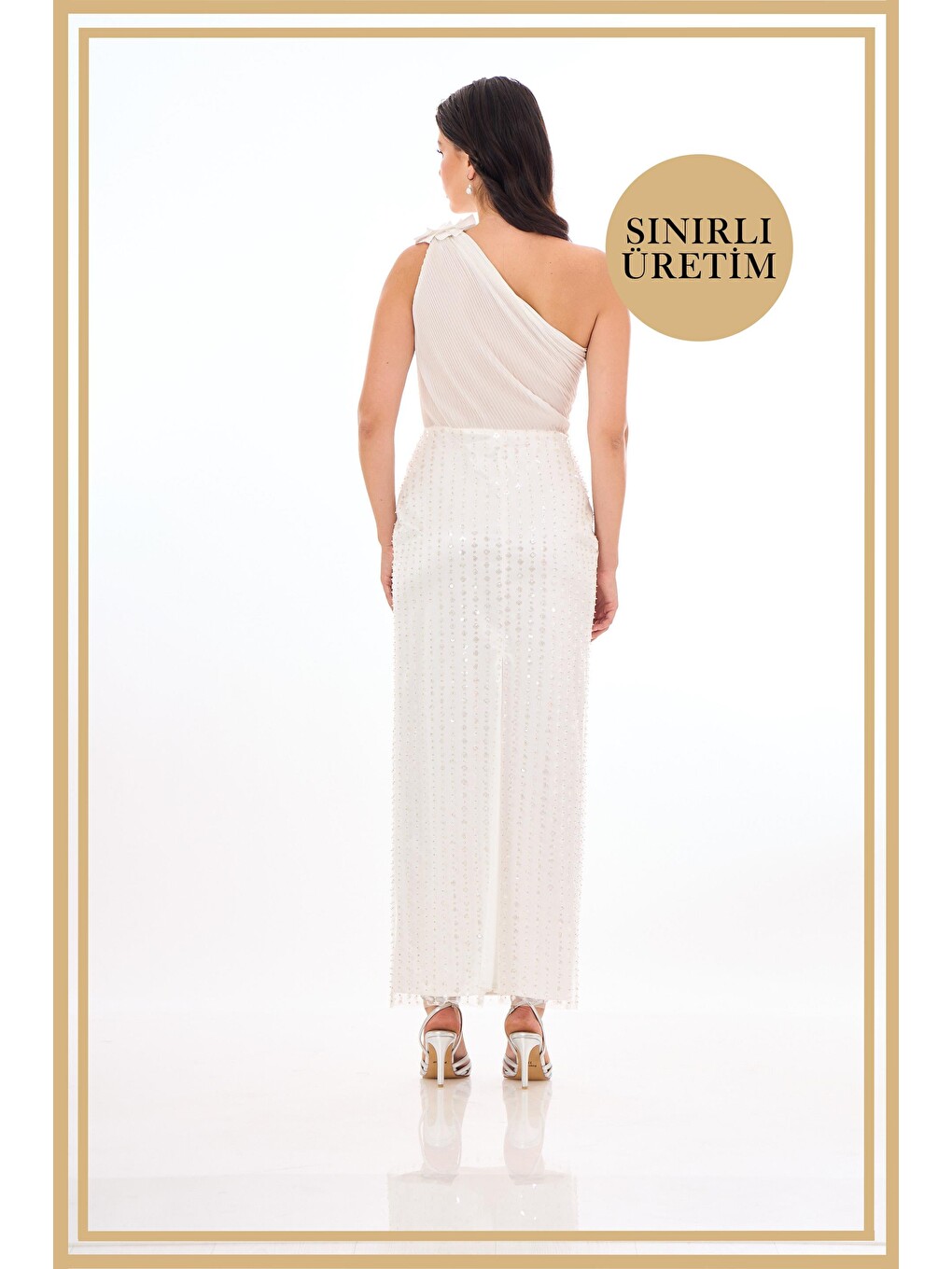 Limited Edition | Isadora Beyaz Midi Elbise-4
