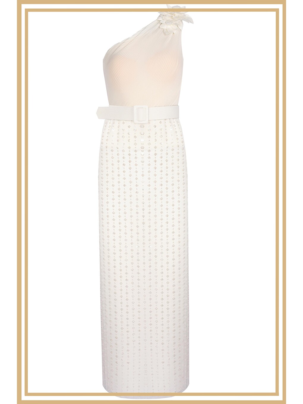 Limited Edition | Isadora Beyaz Midi Elbise-5