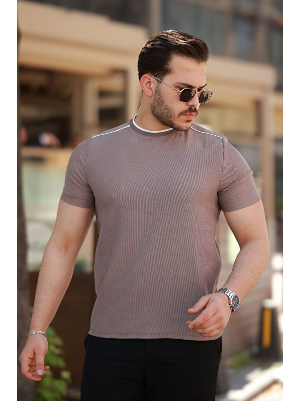 Pembe Erkek Kısa Kollu Tişört