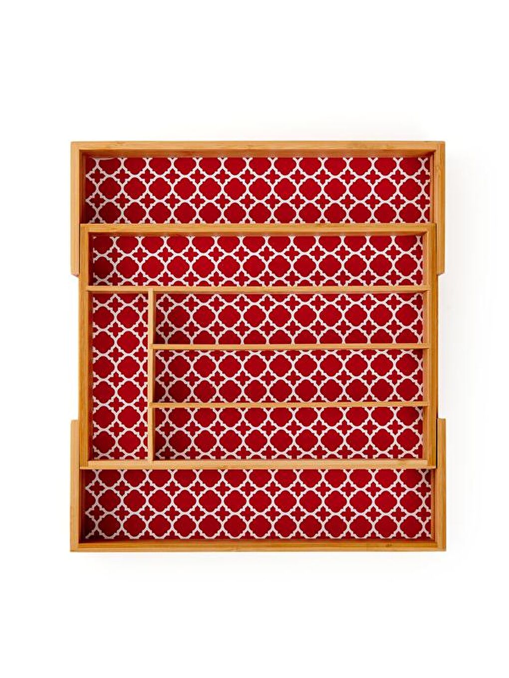 Dassi Ayarlanabilir Çekmece İçi Kaşıklık - Açık Kahverengi - 35,5x25,4x5 cm-4