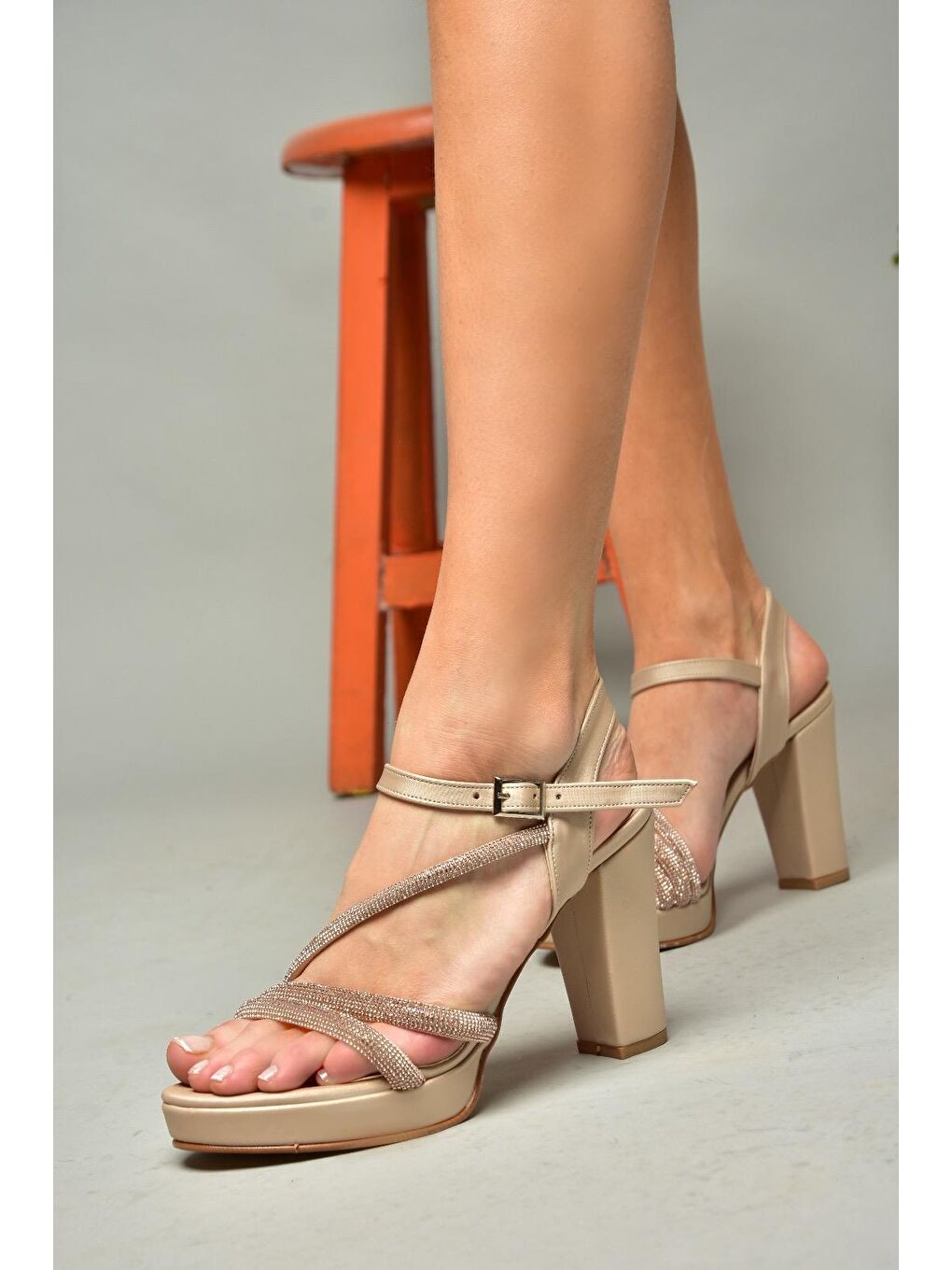 Bej P2460317 Ten Kadın Topuklu Ayakkabı-4