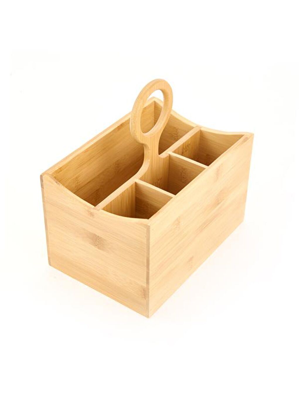 Bambu Kaşıklık - Kahverengi - 21x14,5x22 cm-2