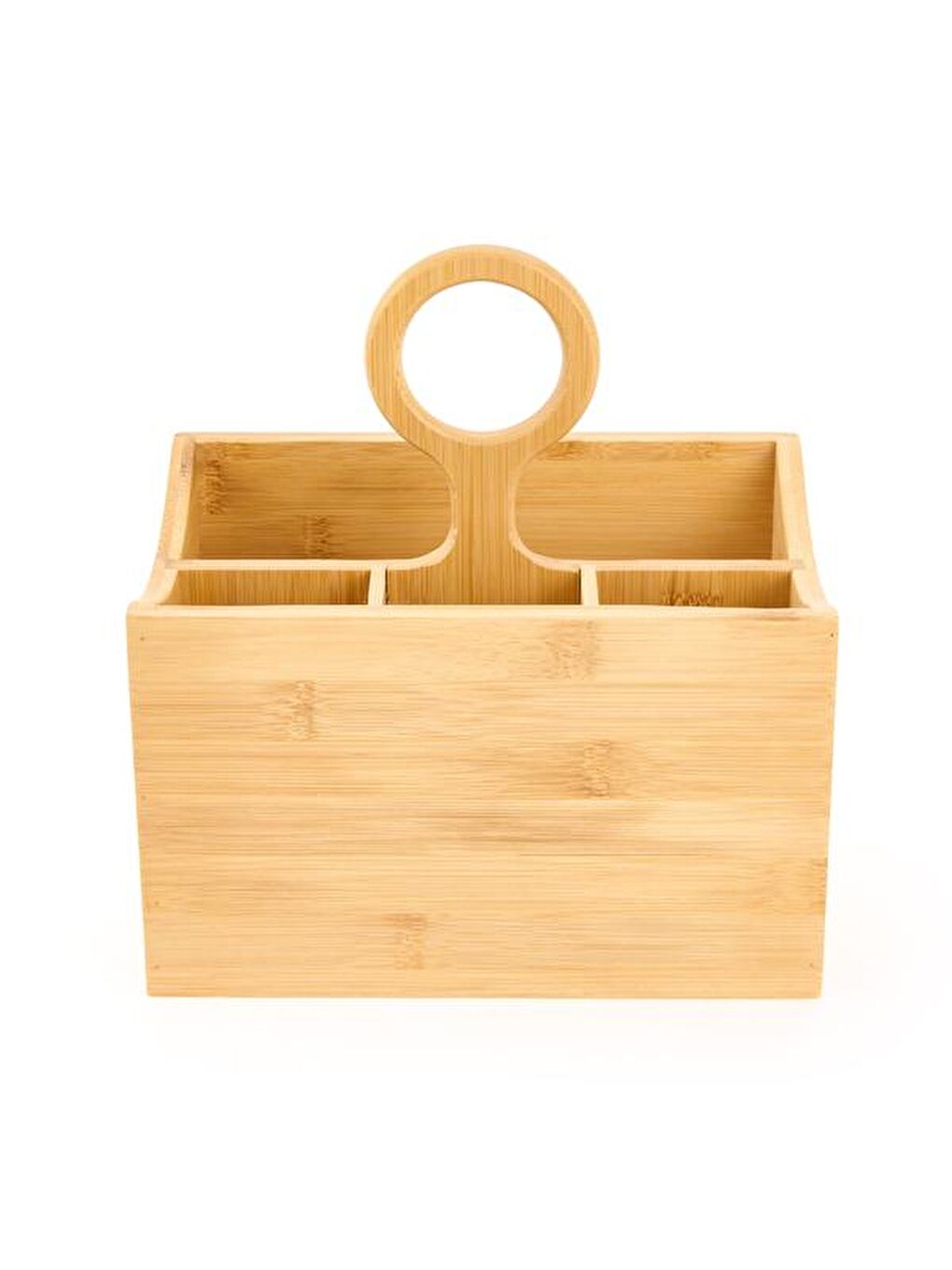 Bambu Kaşıklık - Kahverengi - 21x14,5x22 cm-3