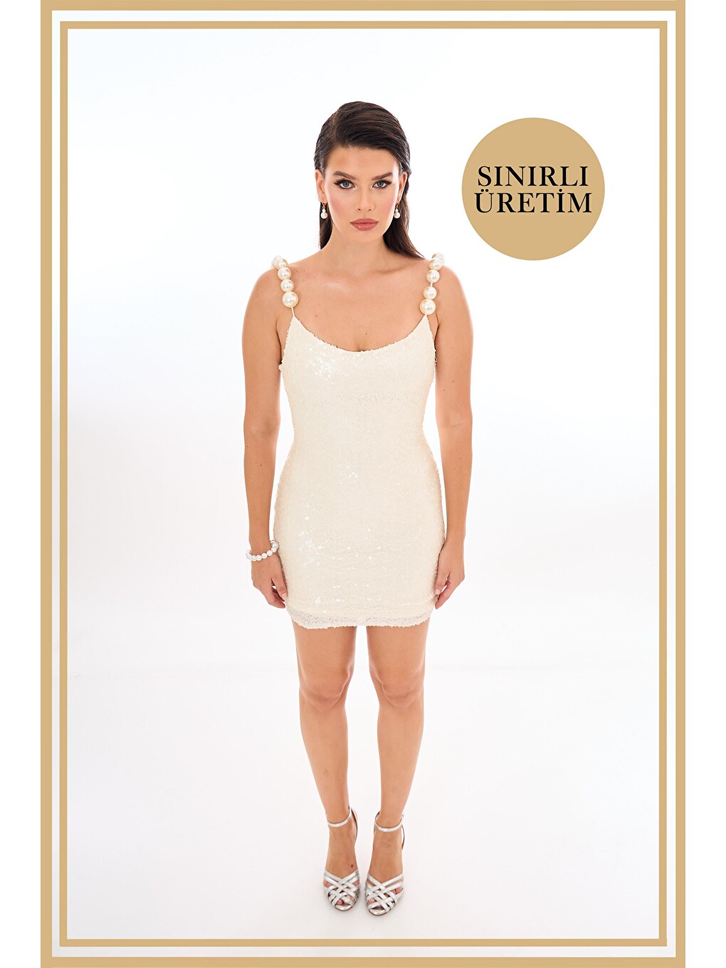 Limited Edition | Eva Beyaz Mini Elbise-3