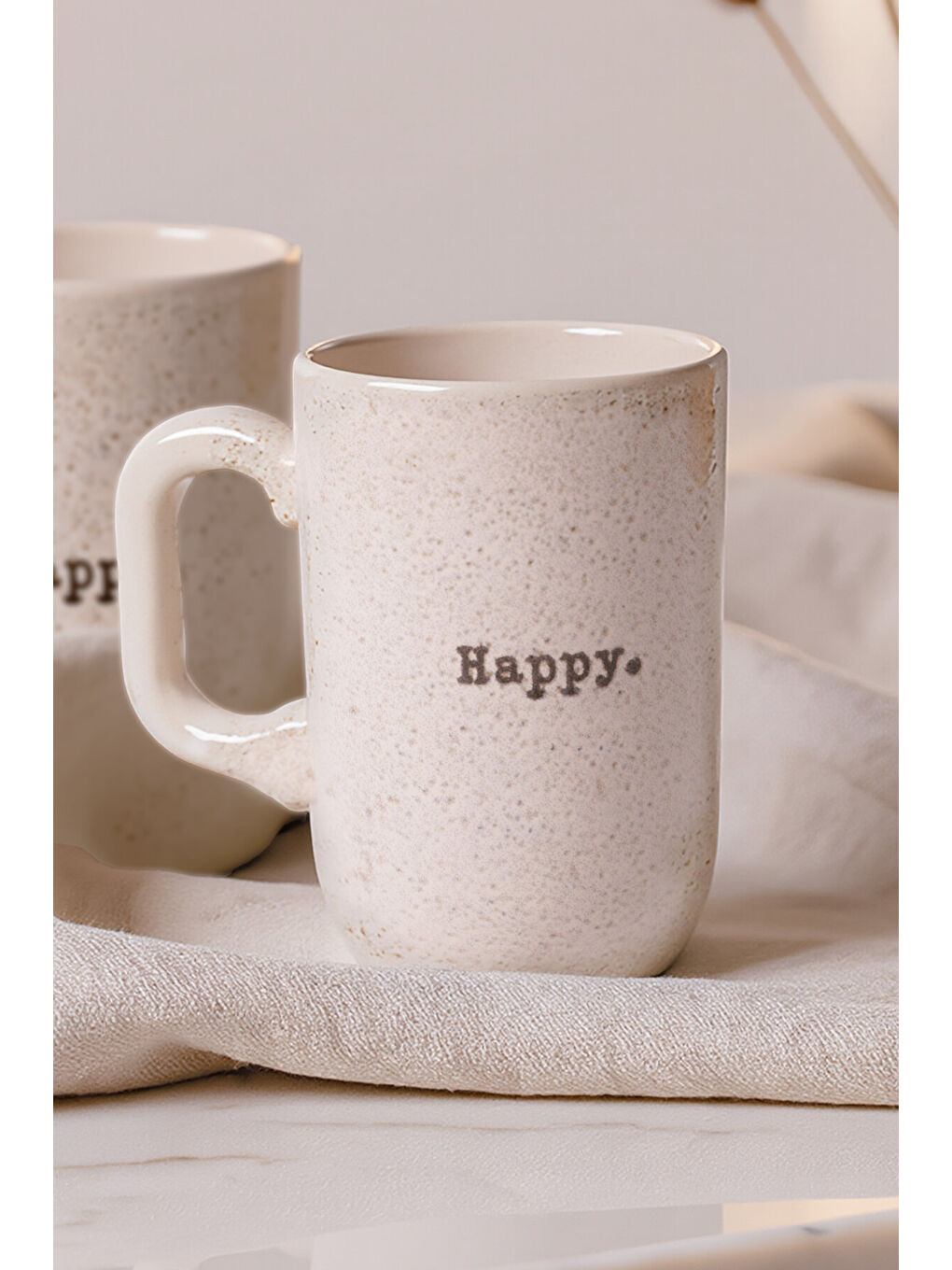 Ekru Happy Formart Kupa 11 Cm 2 Adet-1