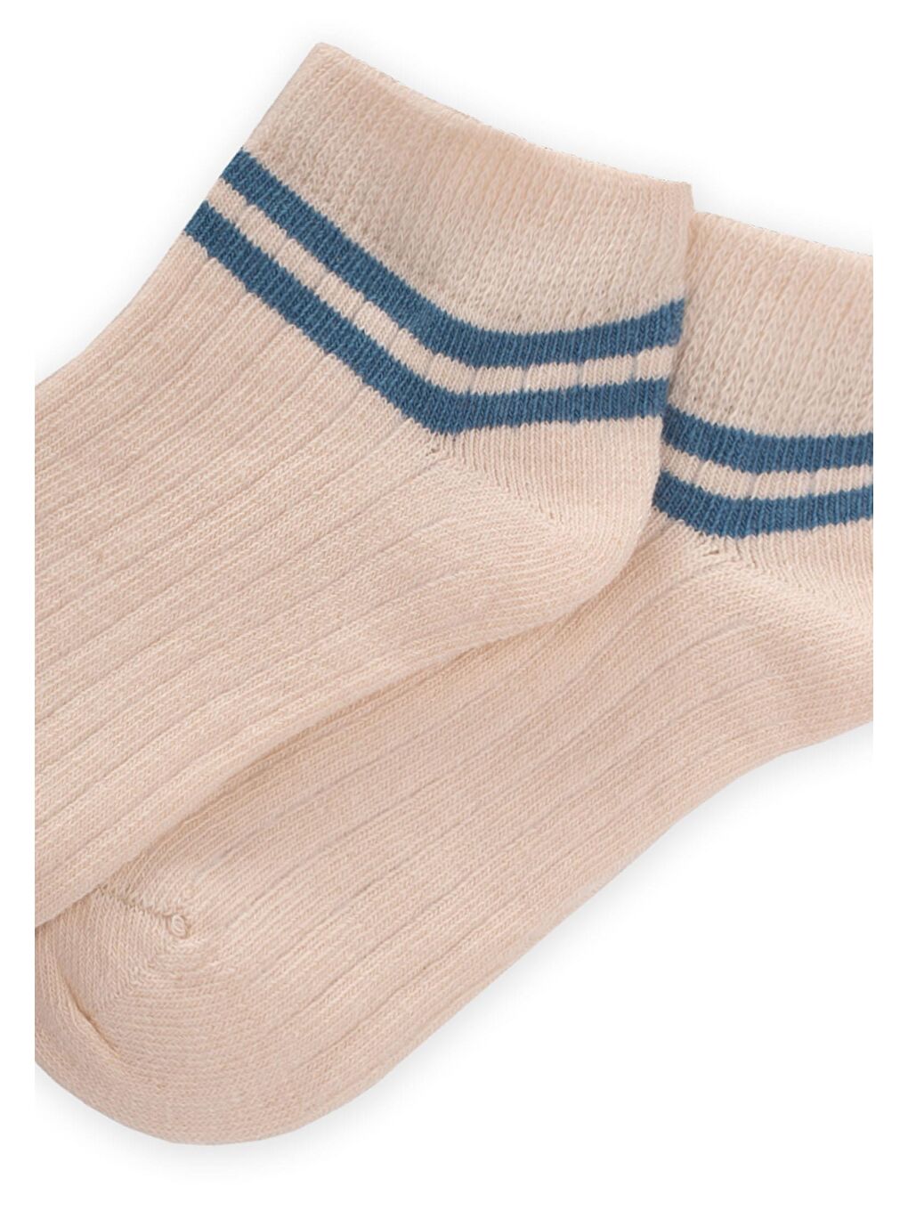İndigo Kız Çocuk Çizgili Patik Çorap-1