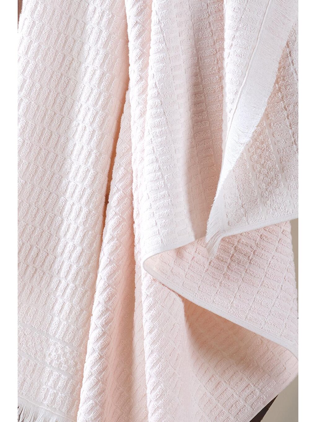 Pembe Daphne Banyo Havlusu 90x150 Cm %100 Pamuk Battal Boy-3