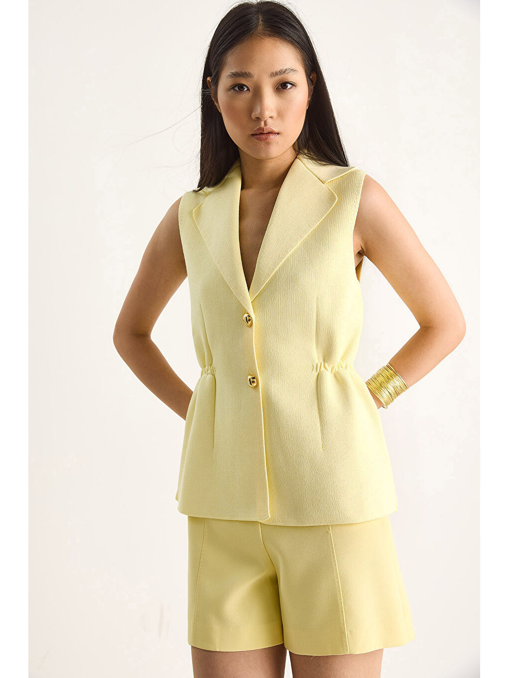 Sarı Kadın Yelek-3