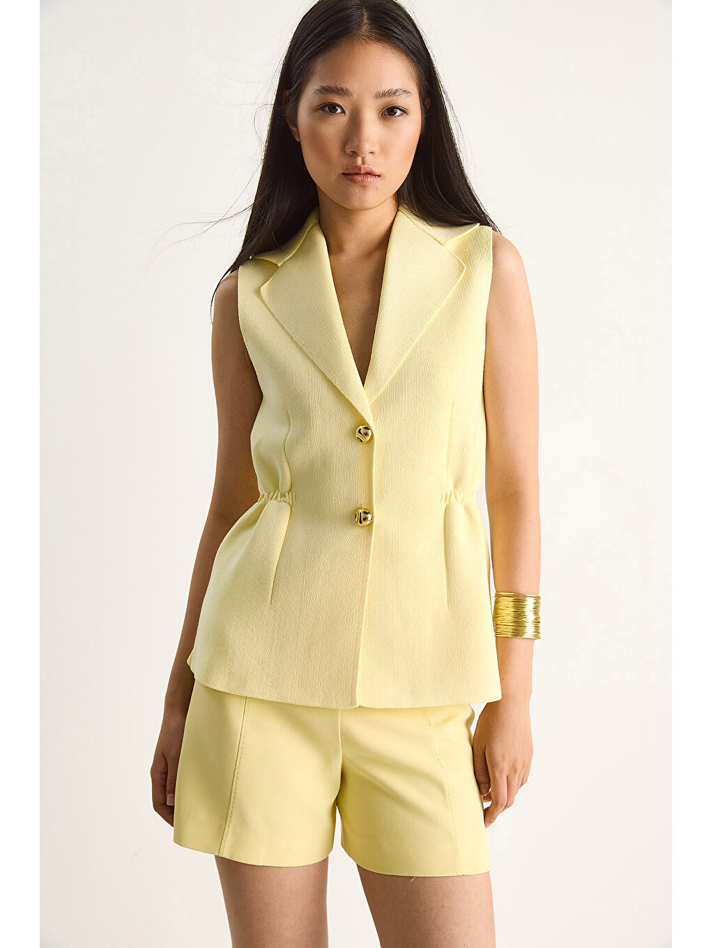 Sarı Kadın Yelek-5