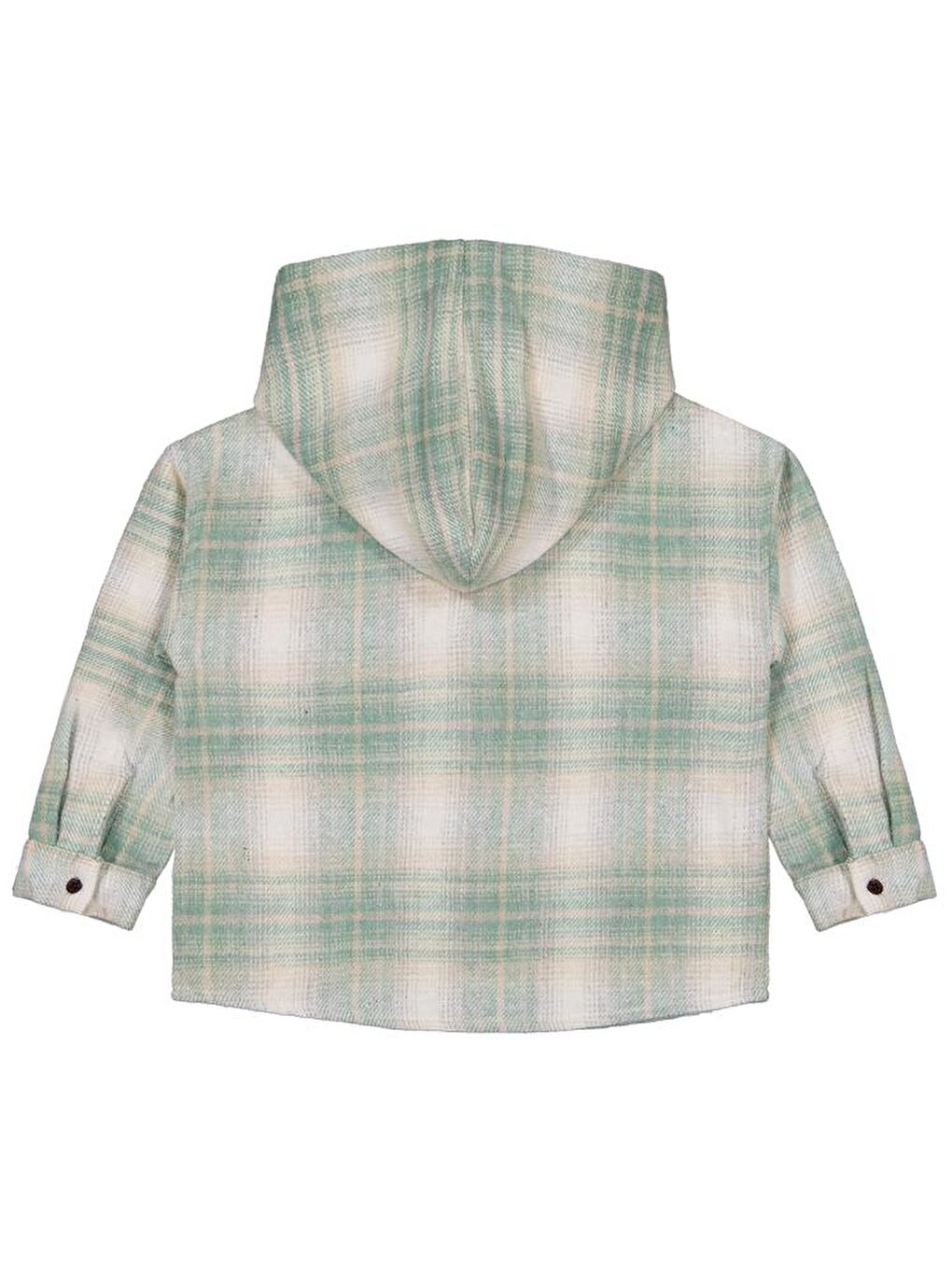 Boys Kapüşonlu Ekose 6-9 Yaş Gömlek - Haki 6-7 Yaş-2