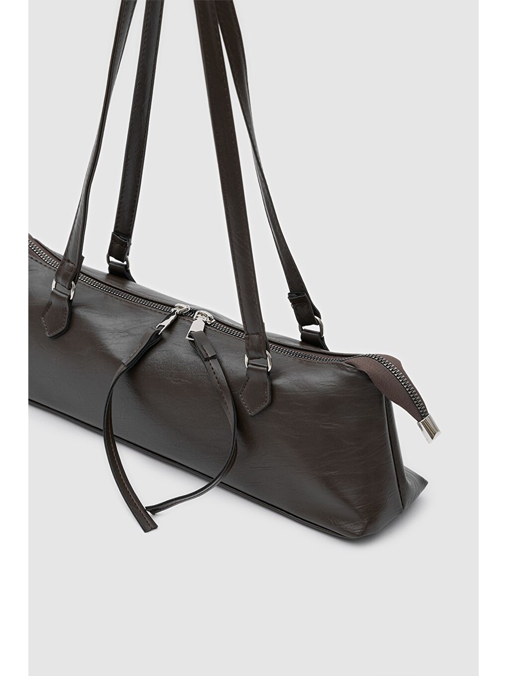 Kahverengi Core Basic Omuz Baget Çanta Kahve-5