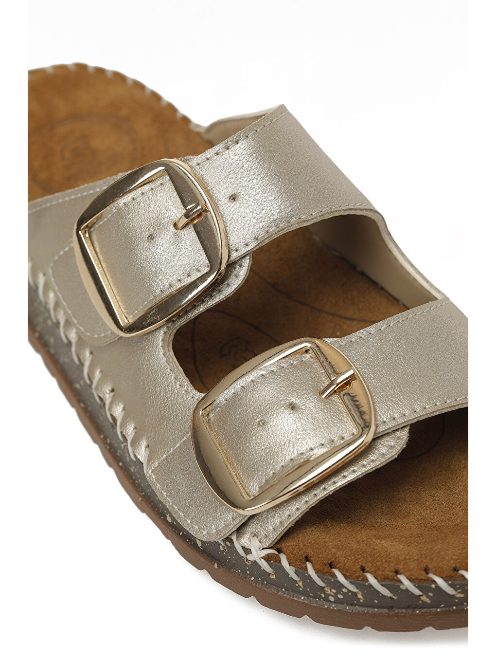 Sarı 105143.Z6FX Altın Kadın Terlik-6