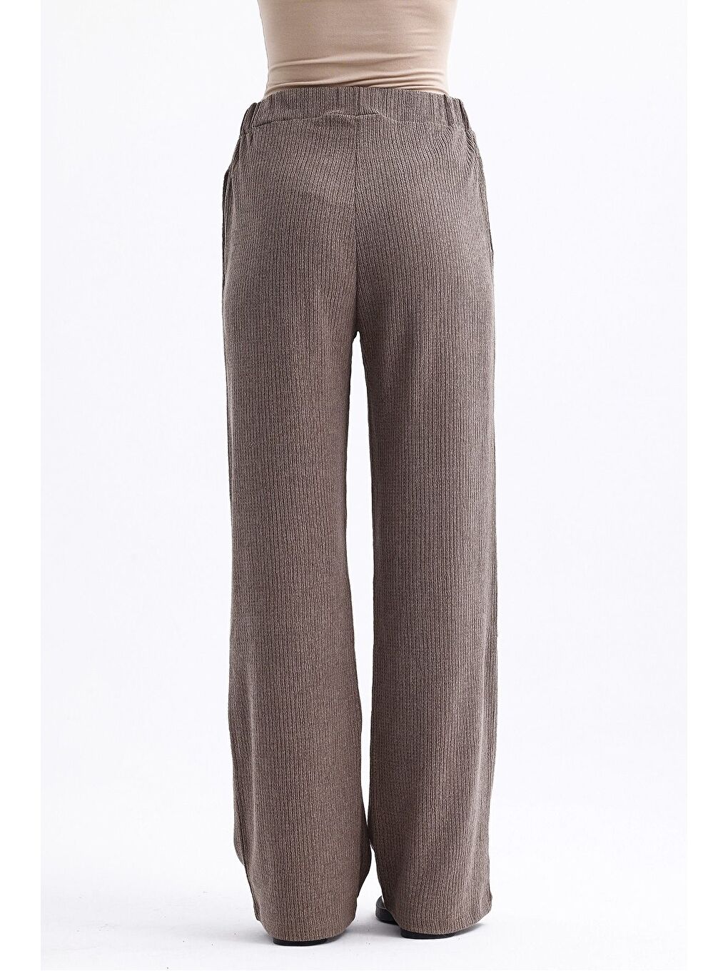 Kahverengi Çizgi Burgulu Sütlü Kahve Pantolon-2