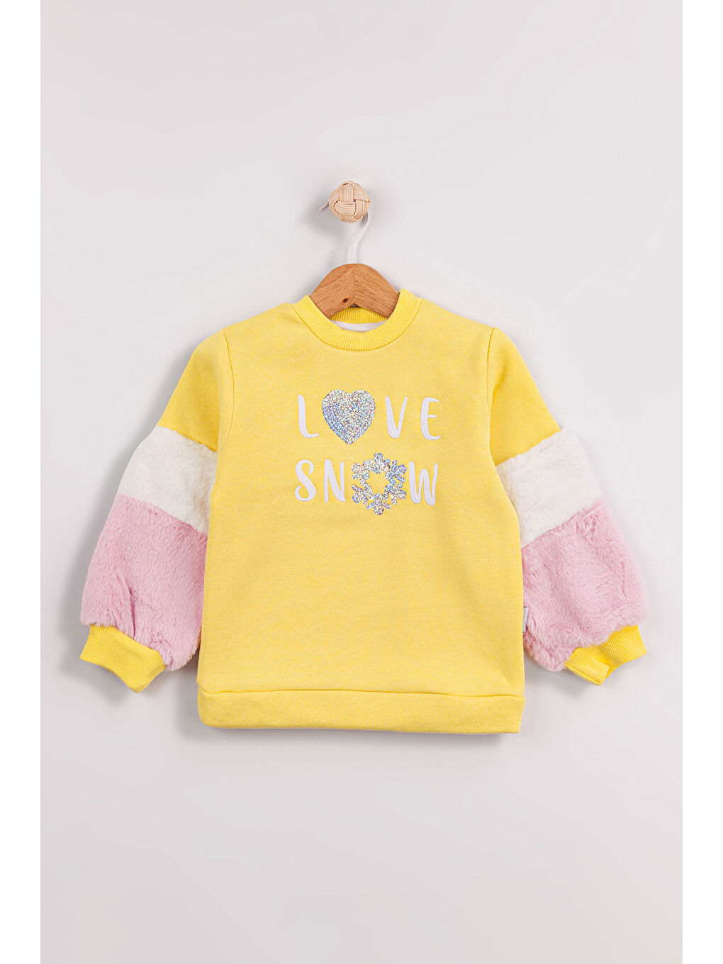 MİSSTUFFY Sarı Kız Çocuk 2'li Paket Basic Sweatshirt