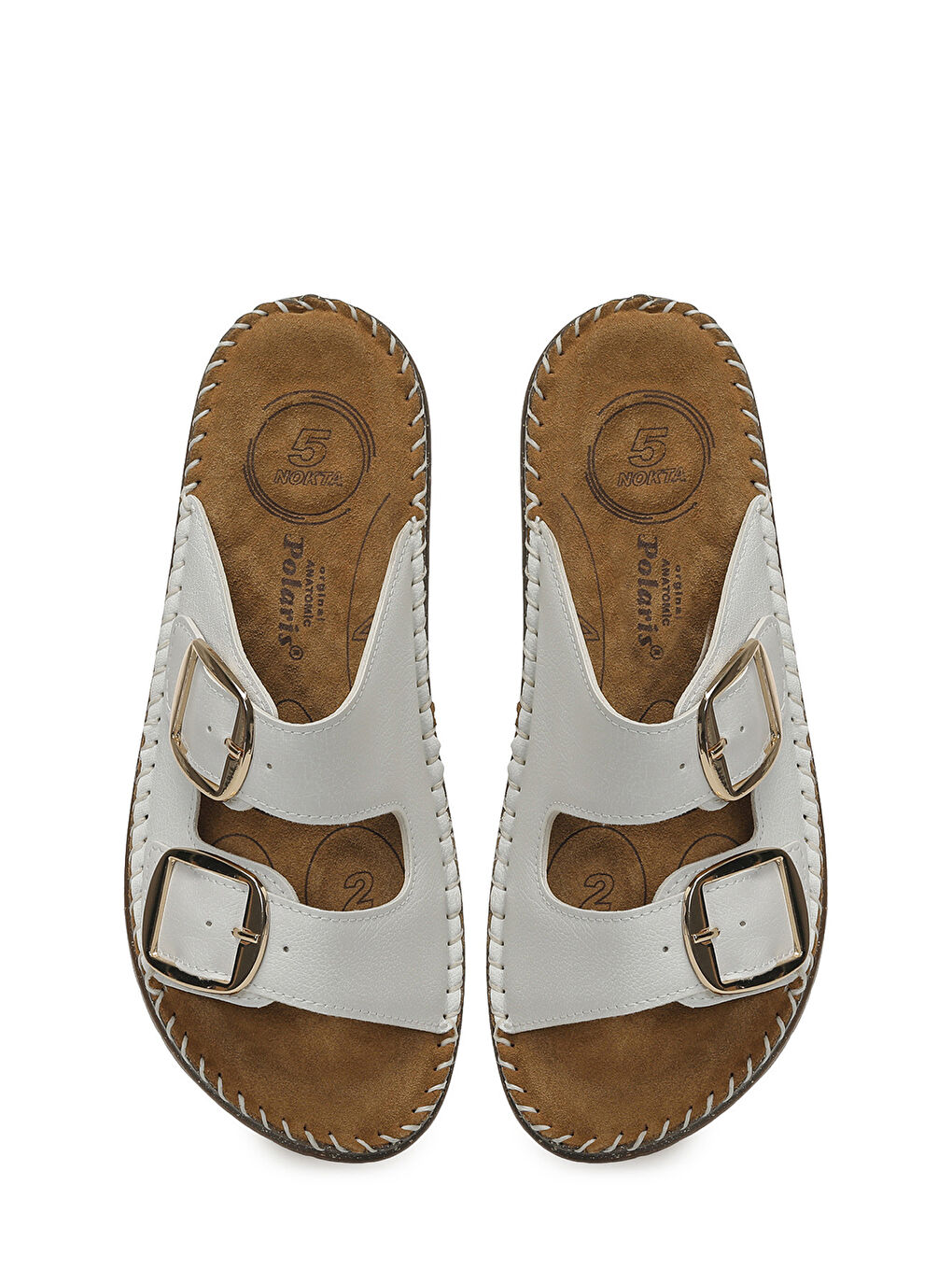 105143.Z6FX Beyaz Kadın Terlik-3