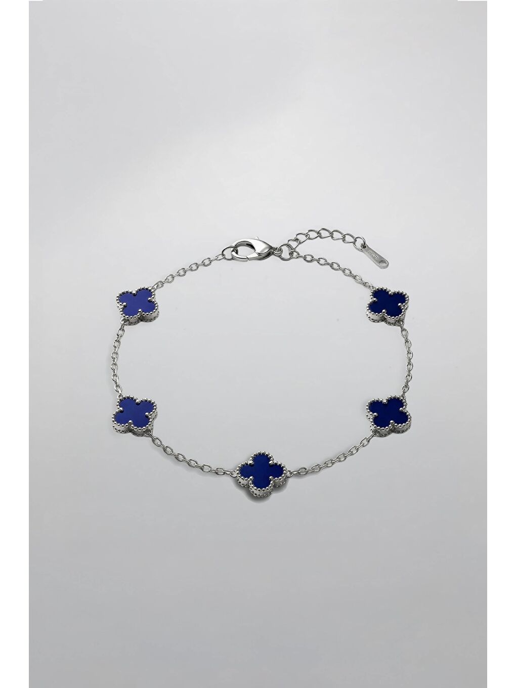 Erkek Çelik Yonca Bileklik Lacivert