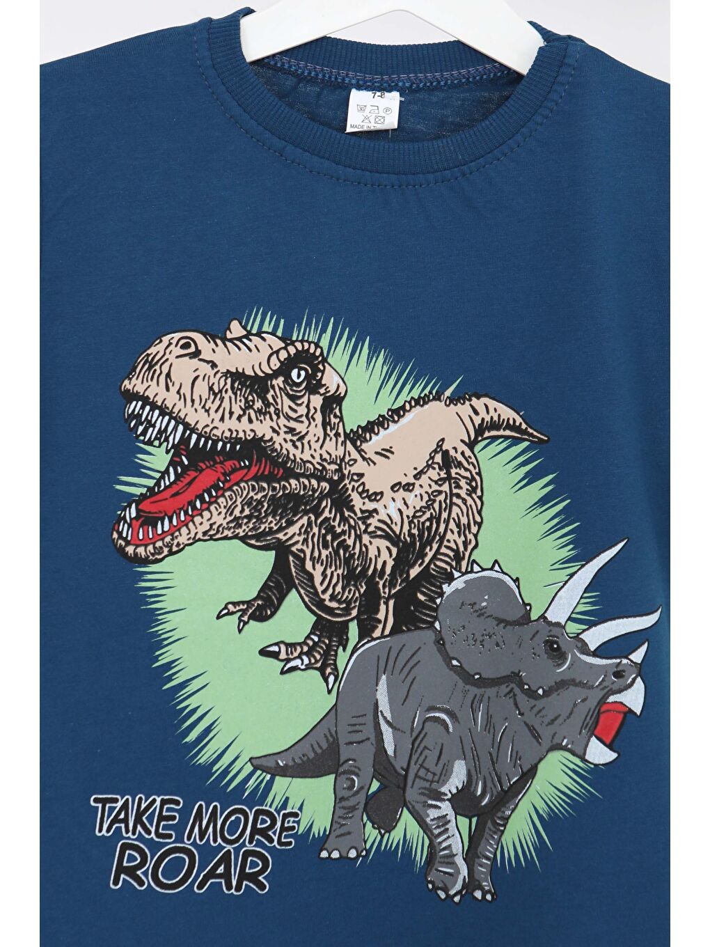 Erkek Çocuk Lacivert Baskılı Kısa Kollu T-Şhirt - 27384-1