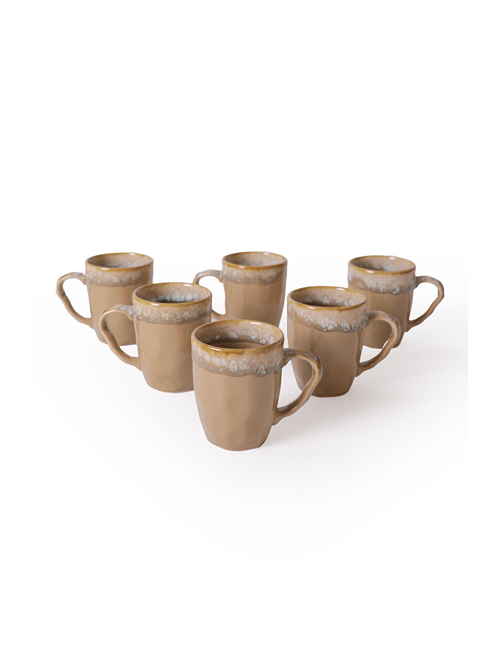 Kahverengi Shizen Toprak Organik Kupa 10 Cm 6 Adet-4