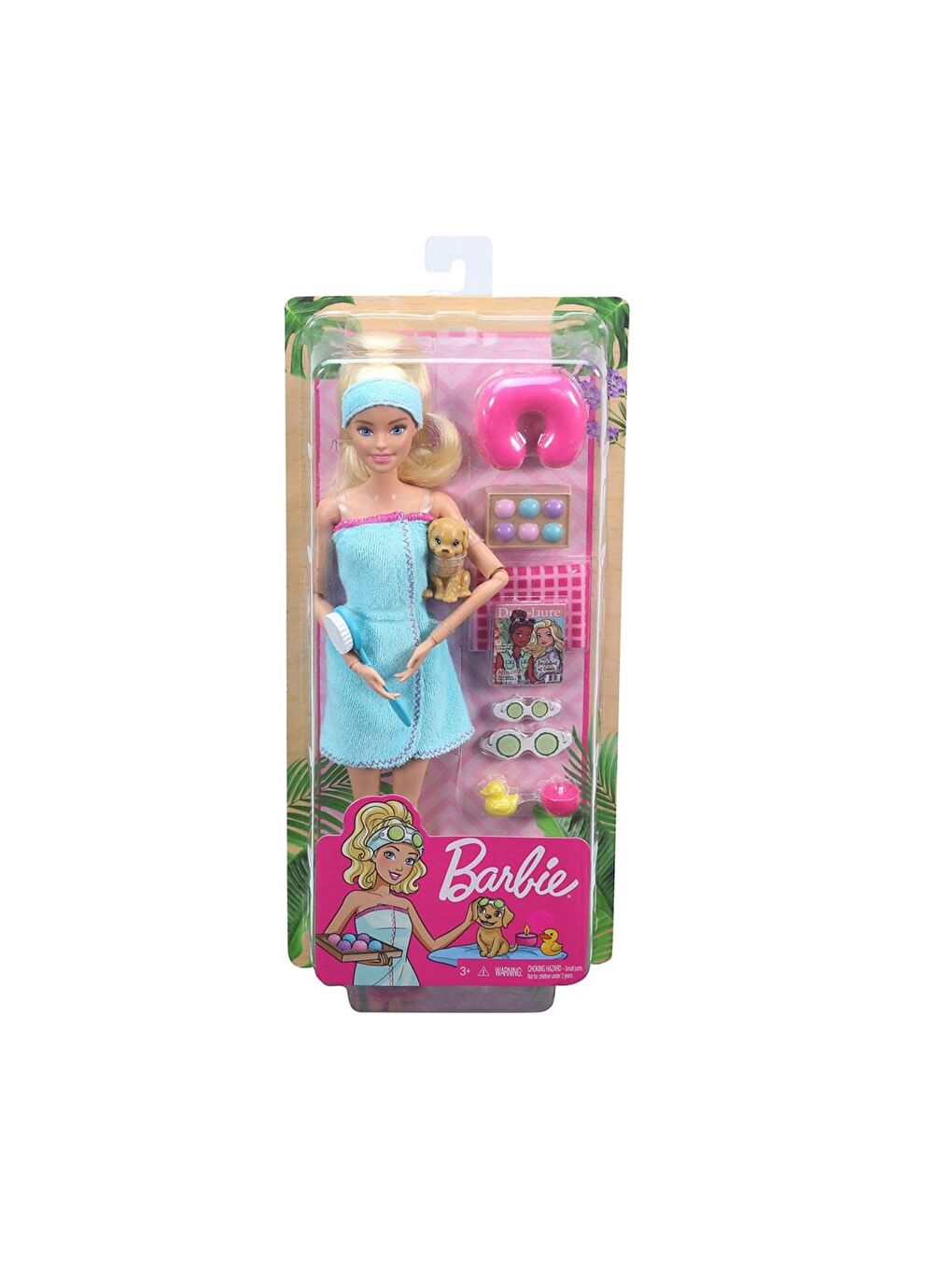 BARBIE Beyaz-Renklibaskı Wellness Barbie'nin Spa Günü Bebekleri Spa Temalı GJG55 - 1