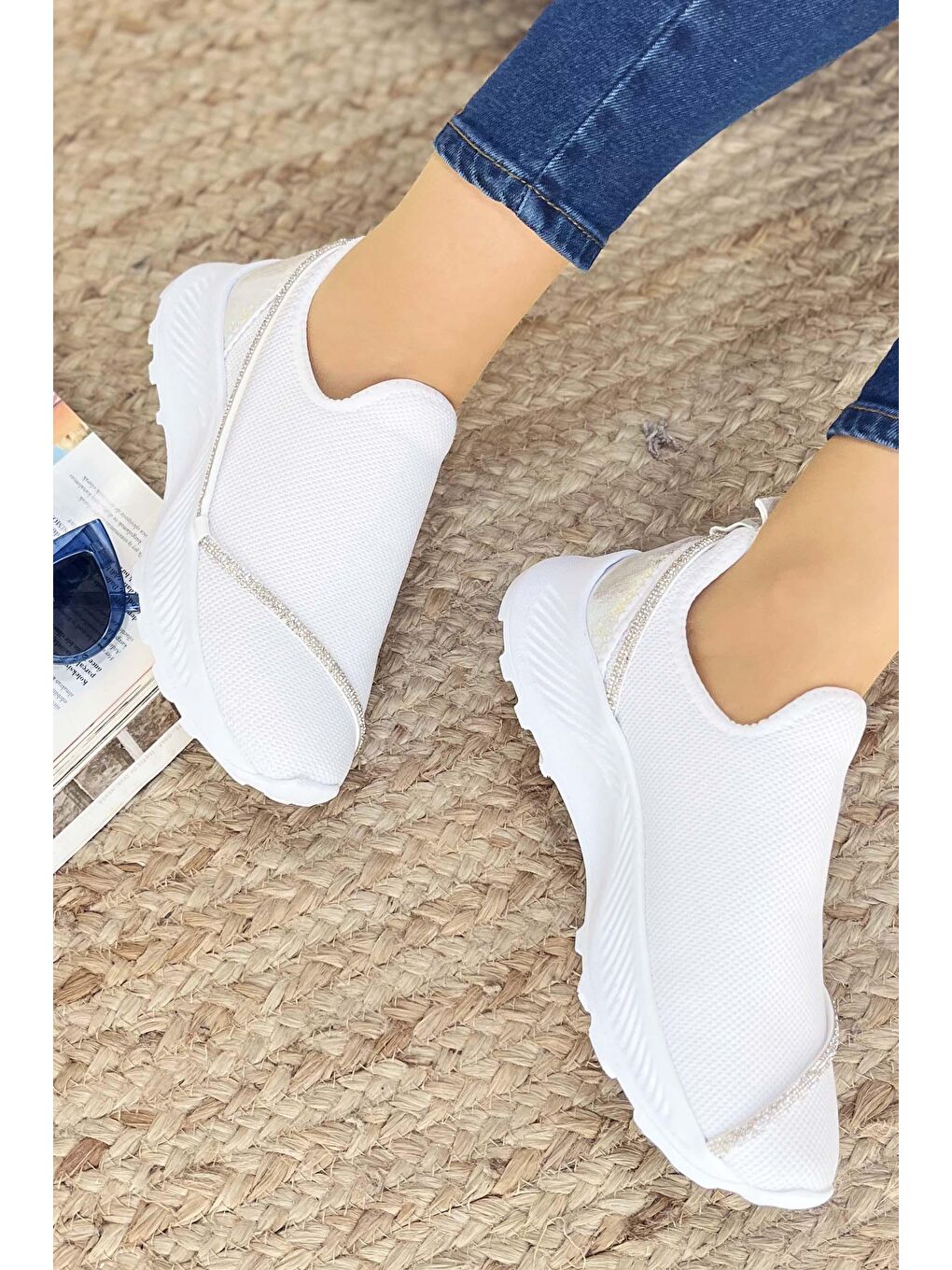 Kadın Beyaz Spor Ayakkabı - 22035-1