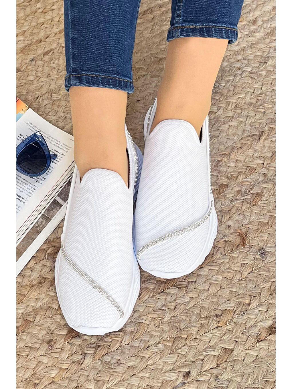 Kadın Beyaz Spor Ayakkabı - 22035-3